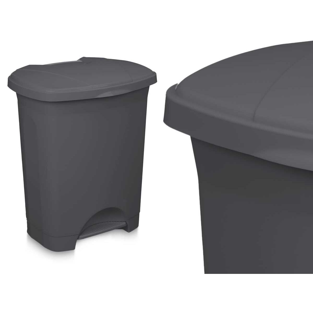 Pedalhink Antracitgrå Plast 30 L (4 antal)